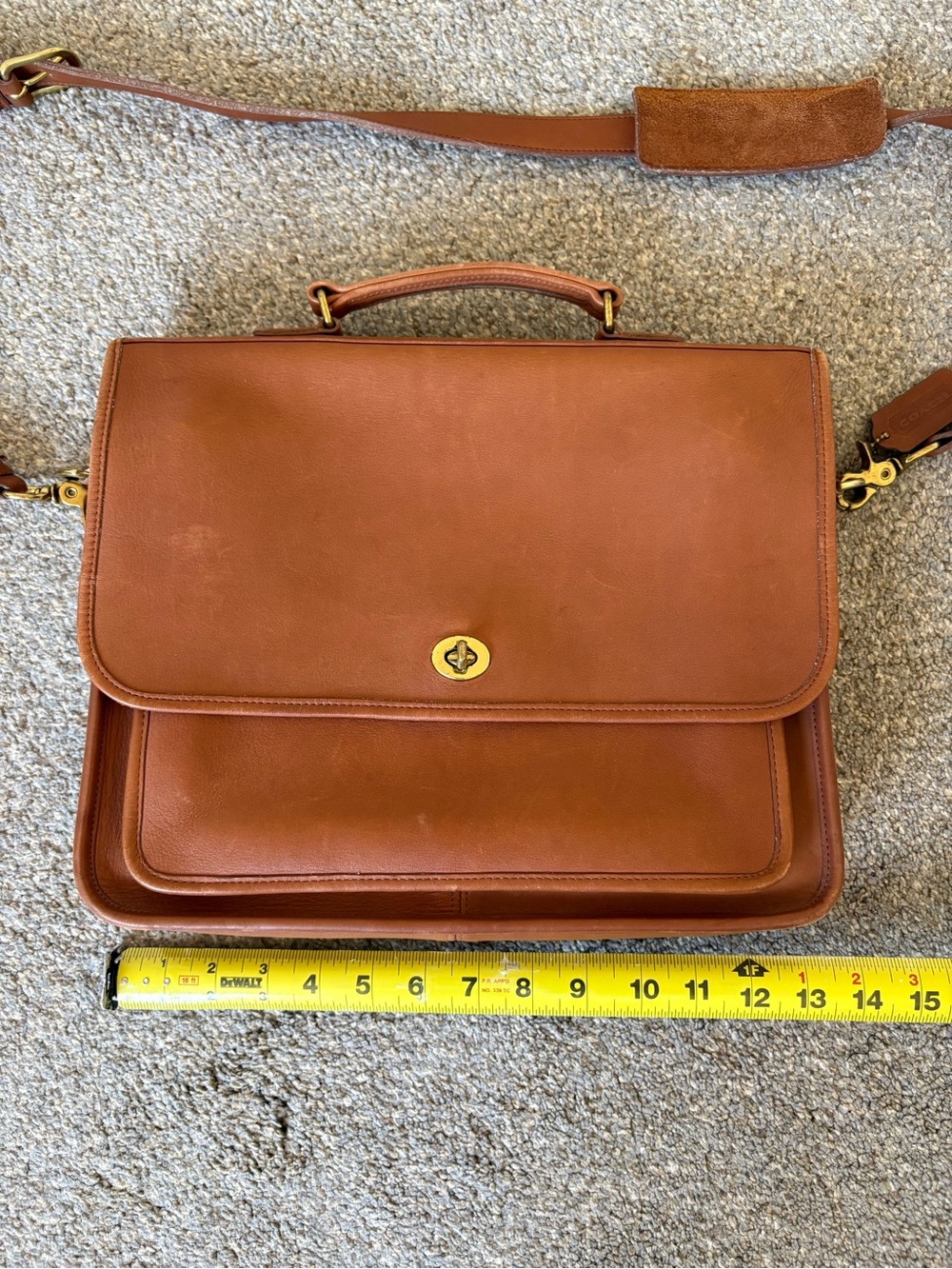 Vintage Coach Leather Messenger Briefcase - Picture 3 of 6